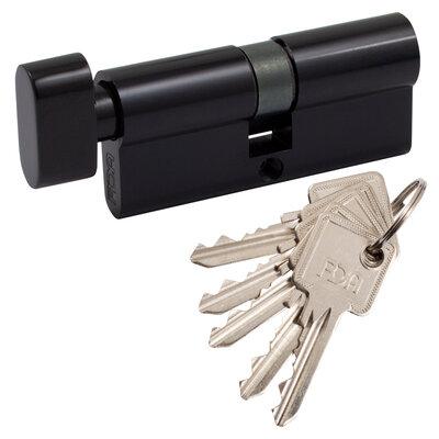 Циліндровий механізм 35/35T BLACK - чорний ZAMAK 58715 RDA Китай