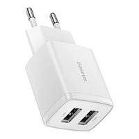 Мережевий зарядний пристрій Baseus Compact Charger 2U 10.5W EU White (CCXJ010202)