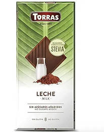 Torras Stevia Молочний шоколад без цукру та глютену 125g