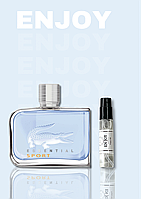 Современный мужской аромат Lacoste Sport Essential пробник, стойкие наливные духи аналог Лакоста Эссентиал