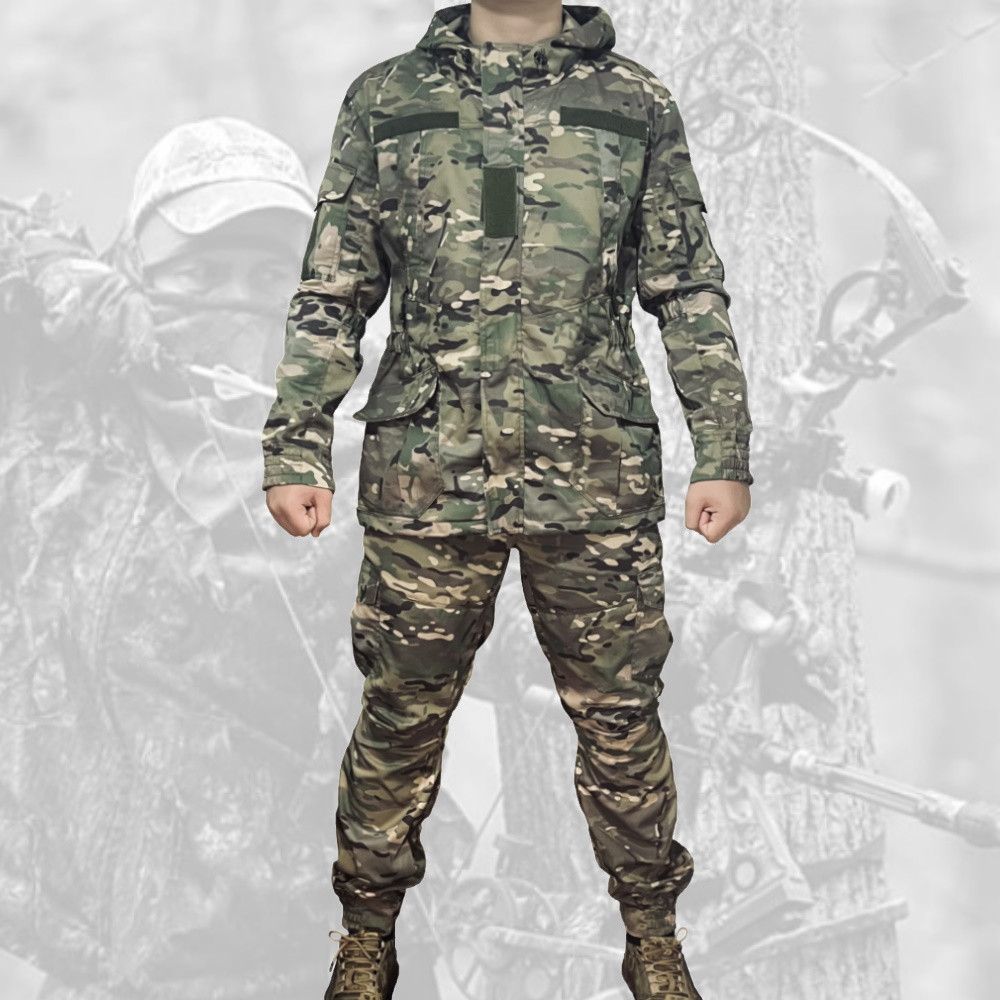 Чоловічий тактичний костюм Гірка мультикам саржа літо (46-58р), форма армійська ЗСУ польова літня