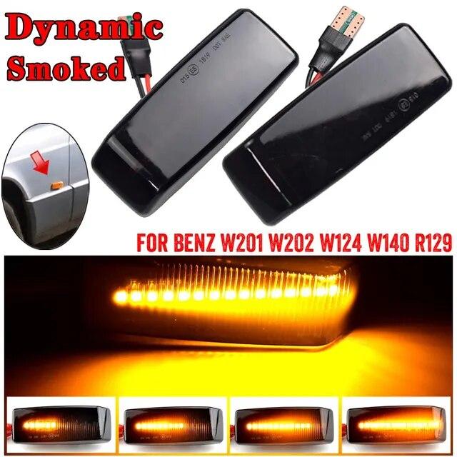 Динамічний LED-повторювач повороту в дзеркало Mercedes For Benz W201 W202 W124 W140 R129