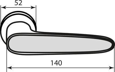 Дверні ручки IDEA хром/сатин нікель ZAMAK 49052 RDA Китай, фото 3