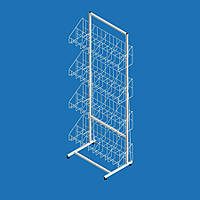 Стелаж сітчастий на 4 кошики для колготок Єва-90
