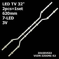 LED подсветка Samsung TV 32" V5DN-320SM1-R3 UE32J5205AK UE32M5075AU UN32J5003BF JJ032BGLV3H JJ032BGLV4H 1шт.