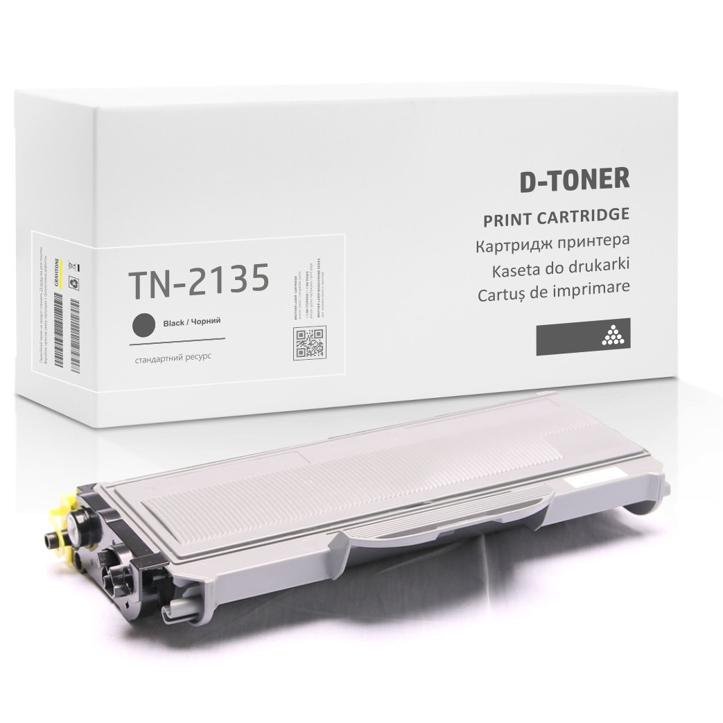 Сумісний Картридж Brother TN2135 (TN-2135) , XL збільшений ресурс (2.000 стор.), аналог від Gravitone, фото 1