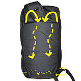 Спортивна сумка, спортивний рюкзак, універсальна дорожна сумка, чорна. С998, фото 7