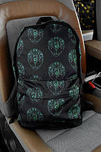 Міський рюкзак Bosyak Комір (чорний із зеленим) гарний яскравий із відділенням для ноутбука rkz0022