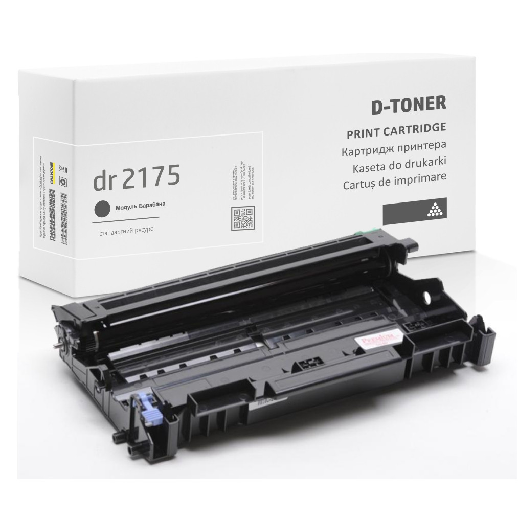 Сумісний картридж Brother DR-2175 (DR2175), фотобарабан, 12.000 стор., аналог від Gravitone, фото 1