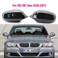 Накладки на дзеркала M Performance BMW E90/E91/E92/E93, чорний глянець, рестайл