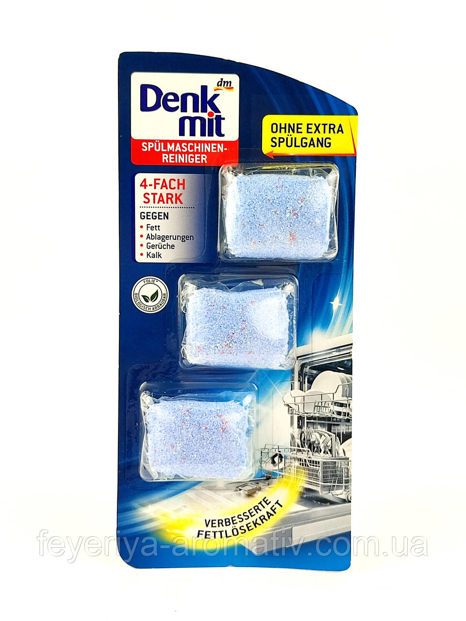 Таблетки для чищення посудомийної машини Denkmit Spulmaschinen-Reiniger 3 шт 60 г Німеччина