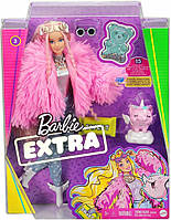 Barbie Лялька Барбі Екстра Стильна Модниця в рожевому пальті Barbie Extra Style блондинка GRN28