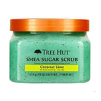 Сахарный скраб для тела Coconut Lime Sugar Scrub TREE HUT 510 гр