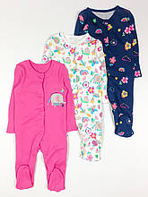 Чоловічки для дівчинки George набір 3шт, 0-3м (56-62см)