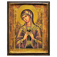 Икона "Пресвятая Богородица Умягчение злых сердец (Симеоново проречение)" на дереве 20х15 см