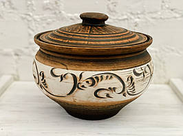 Супник 4.5 л ангоб з червоної глини