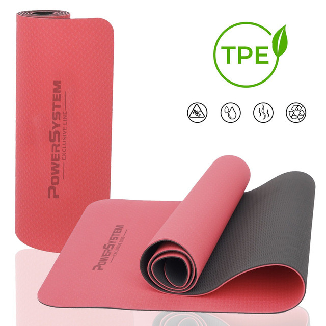 Килимок для йоги та фітнесу Power System PS-4060 TPE Yoga Mat Premium Red (183х61х0.6) 1 4965723351 w640 h2048 4511298109 w640 h640 4511298109