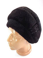 Шапка зимова жіноча з флісом Об'ємні Жіночі шапки з штучного хутра нерпи Бордовий