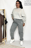 Теплі жіночі спортивні штани на флісі розмірний ряд 50,52,54,56,58