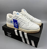 Чоловічі кросівки Adidas forum low white адидас форум низкие белые