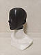 Жіночий манекен голови чорний з білою підставкою (безликий), фото 4