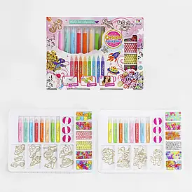 Набір бісеру для дитячої творчості (намистини, вітражні фарби, брелки, в коробці) | TK Group (ТК 1701-12)