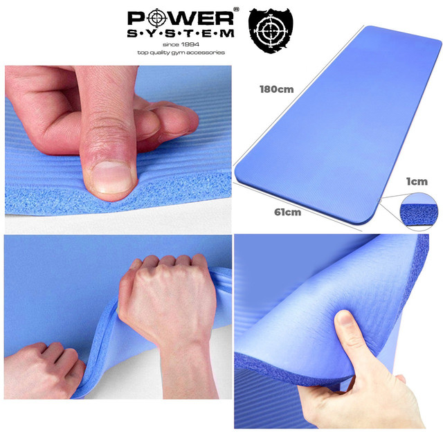 Килимок для йоги та фітнесу Power System PS-4017 NBR Fitness Yoga Mat Plus Pink (180х61х1) 3 4965799034 w640 h2048 3118206705 w640 h640 3118206705