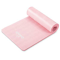 Коврик (мат) для йоги и фитнеса Queenfit NBR 1,5 см розовый