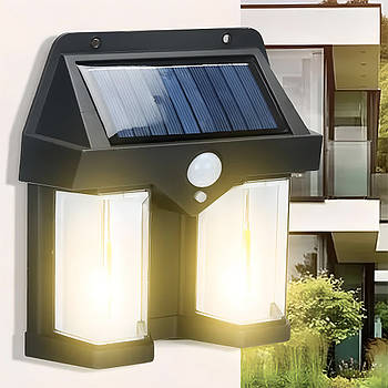 Ліхтар на сонячній батареї із датчиком руху CL-228 / Вуличний настінний світильник