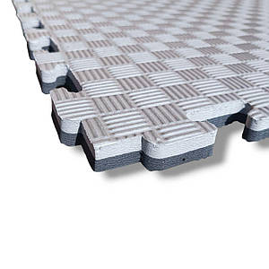 Спортивний мат (ТАТАМІ) EVA 1000х1000х20 мм сіро-чорний