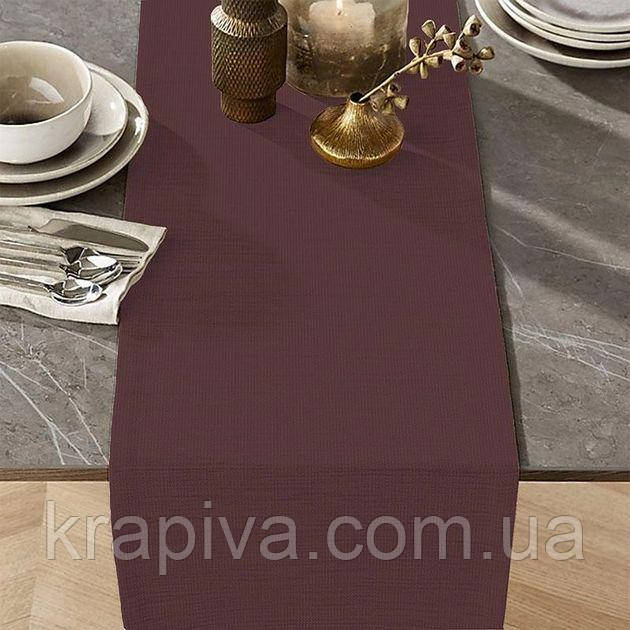 Доріжка раннер для столу Бавовна інтер'єрна Однотонна, натуральна декоративна скатертина на стіл