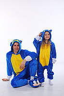 Яркий аниме комбинезон пижама кигуруми для детей и взрослых Соник Sonik