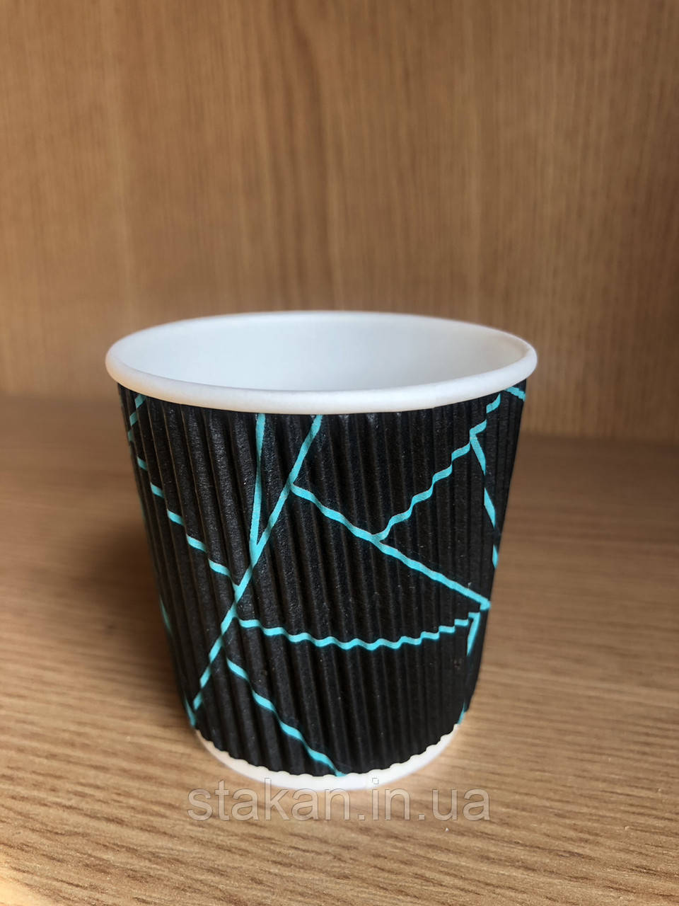 110 мл, стакан Гофра чорний, фото 1