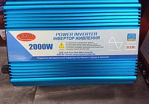Перетворювач напруги Wimpex 2000 W з чистою синусоїдою 12v на 220v