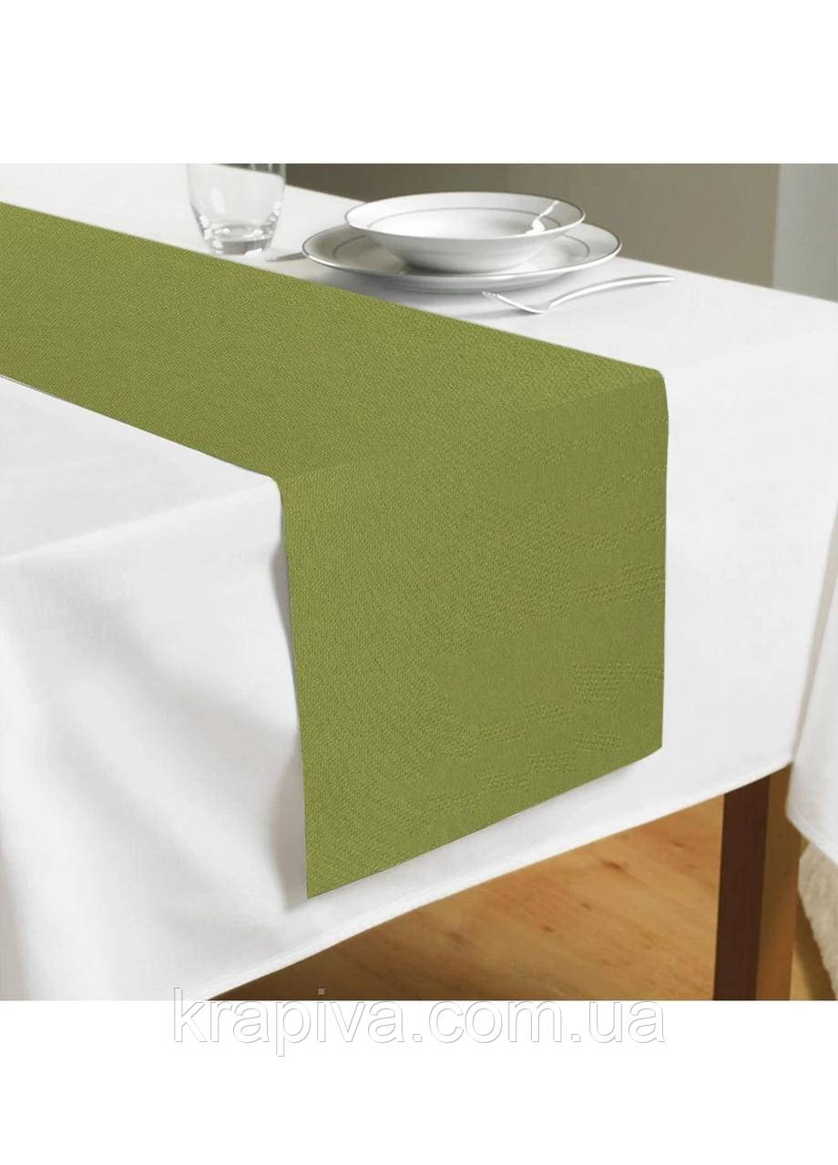 Доріжка раннер для столу Бавовна інтер'єрна Однотонна, натуральна декоративна скатертина на стіл, фото 1