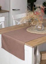 Доріжка-ранок для стола Бавовна інтер'єрна Однотонна, натуральна декоративна скатертина на стіл