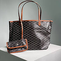 Черная женская сумка Goyard Saint Louis Tote PM