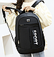 Чоловічий рюкзак повсякденний / Рюкзак для спорту,подорожі / Рюкзак для ноутбука Чорний, фото 4