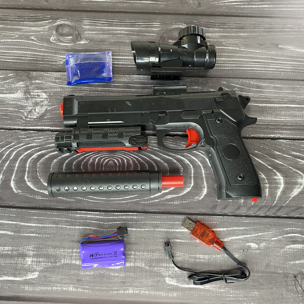 Купити Орбібольна іграшка, пістолет дитячий Beretta з акумулятором на ...