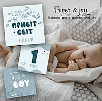Картки для фотосесії по місяцям для малюків