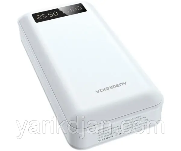 Портативна Батарея Power Bank Denmen DP22  30000 mAh 2.1A + лампа