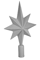 Верхушка на елку Звезда пластик серый 20х13 см заготовка для новогодней игрушки