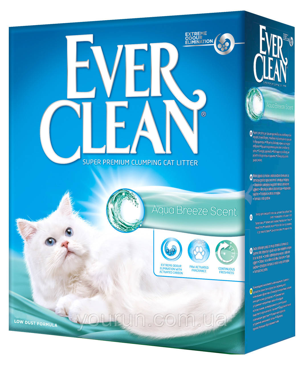 Ever Clean (Евер Клін) Aqua Breeze Наповнювач грудкується для котячого туалету з ароматом морської свіжості 10 л, фото 1