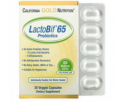 Пробиотик California Gold Nutrition LactoBif Probiotics 65 Billion CFU 30 капсул
(77356801)