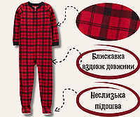 8л, рост 130-137. Человечек флисовый на молнии Сarters, Слип пижама Картерс