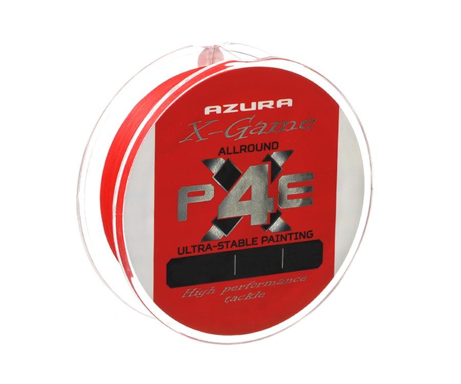 Шнур Azura X-Game PE X4 150м Fiery Red #0.5 0.117 мм