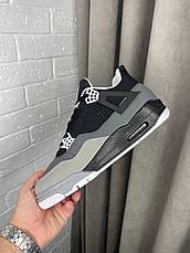Чоловічі кросівки Air Jordan 4 Retro Fear Pack Black Grey (с мехом) 626969-030, фото 5