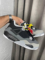 Чоловічі кросівки Air Jordan 4 Retro Fear Pack Black Grey (с мехом) 626969-030, фото 6