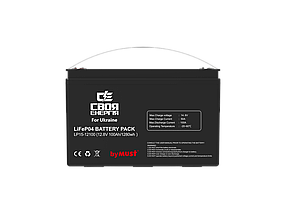 Акумулятор літій-залізо-фосфатний MUST LiFePO4 LP1500-12100 12V 100Ah