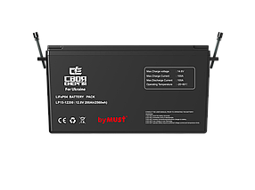 Акумулятор літій-залізо-фосфатний MUST LiFePO4 LP1500-12200 12V 200Ah